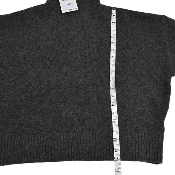 NWT Zara Soft Knit Sweater High Collar  Gray Size Small - Picture 7 of 10